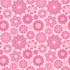 Floral seamless pattern with flowers. Copy square to the side an