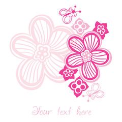 Floral greeting card with place for your text.