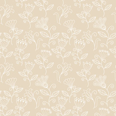 Seamless texture with flowers. Endless floral pattern. Seamless
