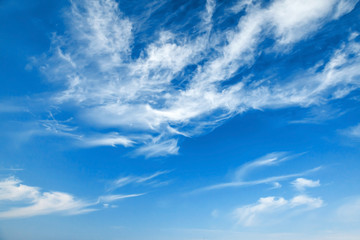 Natural blue cloudy sky background texture - Powered by Adobe