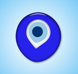 Turkish evil eye bead isolated
