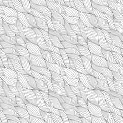 colorful seamless abstract hand-drawn pattern, waves background