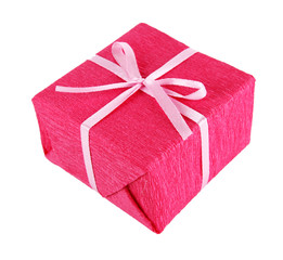 Romantic parcel isolated on white