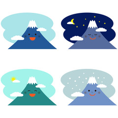 Naklejka premium 富士山 / vector ai