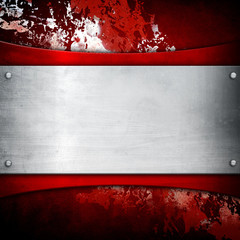 metal plate on grunge background