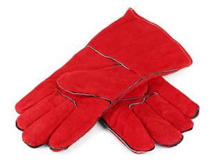 Protective gloves isolated on white