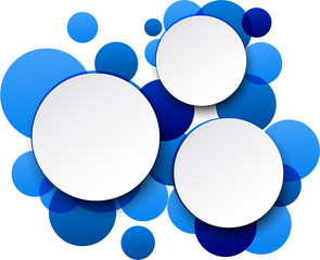 Paper white round speech bubbles.