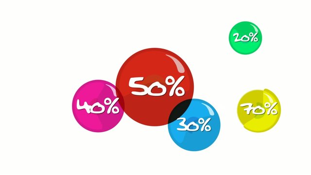 Animation &eacute;tiquettes soldes rentr&eacute;e de couleur 50%