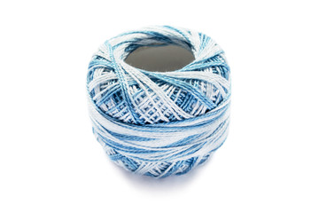 Bicolor blue yarn
