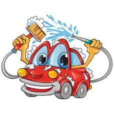 Fotobehang carwash cartoon © doom.ko