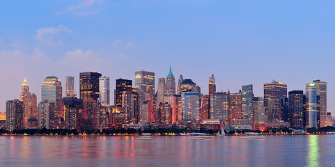Obraz premium New York City Manhattan downtown skyline