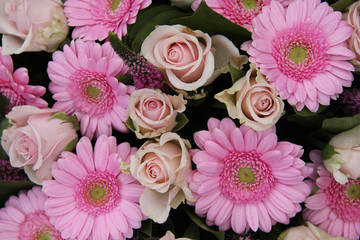 Bridal flower arrangement in pink