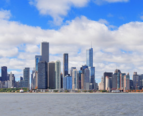 Fototapeta na wymiar Chicago city urban skyline panorama