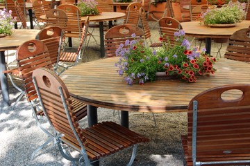 outdoor furniture restaurant decoration
