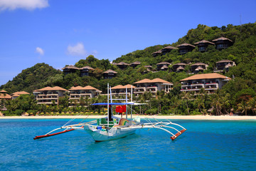 Floating Philippine traditional boat, Boracay