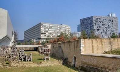Fototapeta na wymiar immeubles du plateau du kirchberg