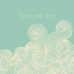 Abstract invitation card. Template frame design for card.