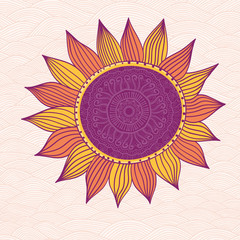 Stylized sun, vector