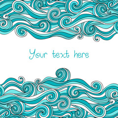 Abstract invitation card. Template frame design for card.