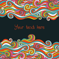 Abstract invitation card. Template frame design for card.