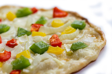 vegetarian flammkuchen isolated