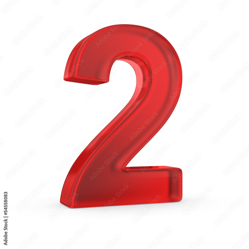 Poster number two- red isolated with clipping path