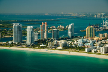 Obraz premium Miami beach and waterfront