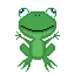 Illustration pixel frog