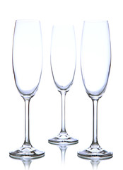 Empty glass isolated on white