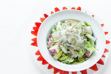 Crunchy Apple and Sunflower Seed Salad