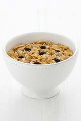 Delicious and healthy muesli cereal