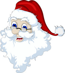 Santa Claus head isolated for you design