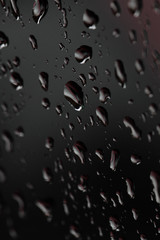 Drops of water on glass