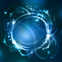 Vector glossy bubbles. Abstract background