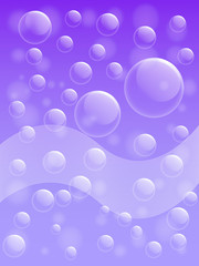 Fototapeta na wymiar Air bubble on violet background