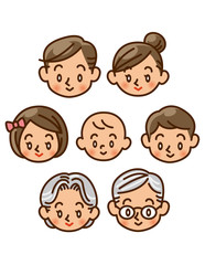 家族　顔