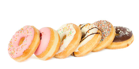 row of  donuts