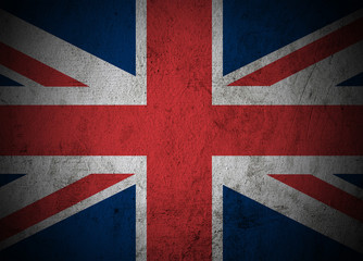 Fototapeta premium Great Britain Flag on grunge background.