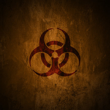 Grunge biohazard symbol.