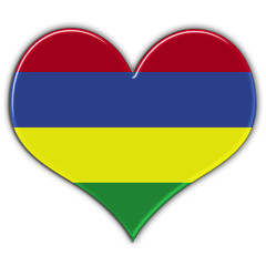 Coração com a bandeira das Maurícias