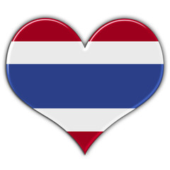 Coração com a bandeira da Tailândia