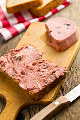 gourmet pate with bread