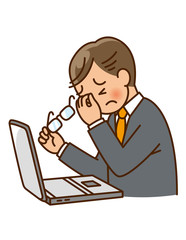 眼精疲労　男性