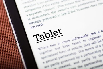 Obraz premium Tablet on touchpad, ebook concept