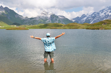 Naklejka premium Melchsee, Switzerland