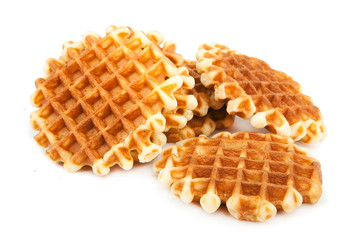 waffles isolated on white