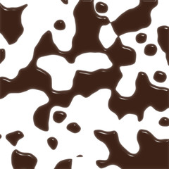 Chocolate splash isolated on white background