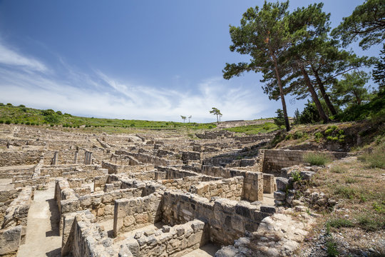 ancient ruins of kamiros in Rhodes, Greece