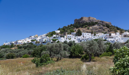 Fototapeta na wymiar Lindos miasta w Rodos, Grecja