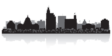 Naklejka premium Jackson city skyline silhouette